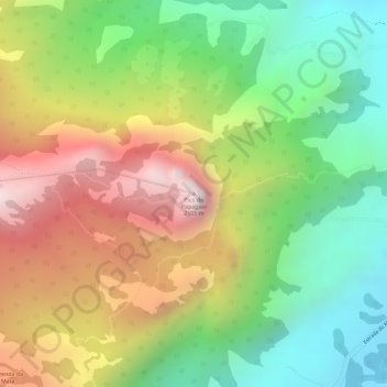 Mapa topográfico Pico do Papagaio, altitud, relieve