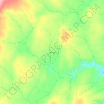 Mapa topográfico Hendon, altitud, relieve