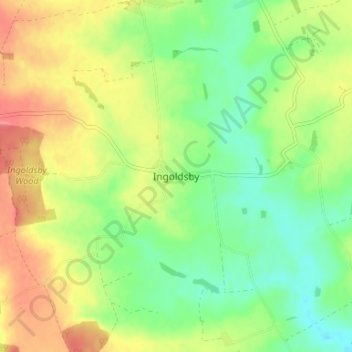 Mapa topográfico Ingoldsby, altitud, relieve