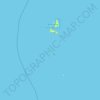 Mapa topográfico Gun Cay, altitud, relieve