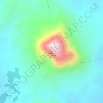Mapa topográfico Morro de Calzada, altitud, relieve