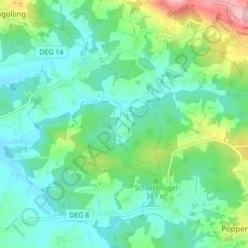 Mapa topográfico Furth, altitud, relieve