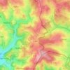 Mapa topográfico Hardt, altitud, relieve