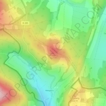 Mapa topográfico Stellberg, altitud, relieve