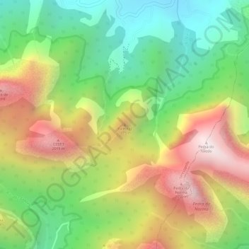 Mapa topográfico Palmital, altitud, relieve