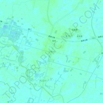 Mapa topográfico 王甲村, altitud, relieve