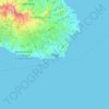 Mapa topográfico Praia, altitud, relieve
