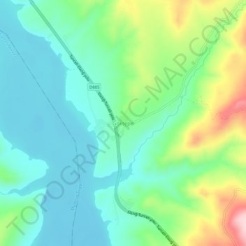 Mapa topográfico Göktepe, altitud, relieve