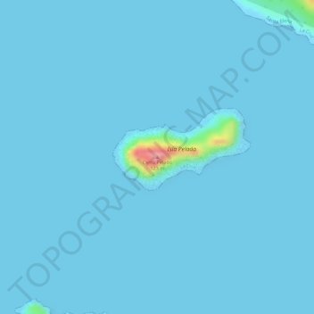 Mapa topográfico Cerro Pelado, altitud, relieve