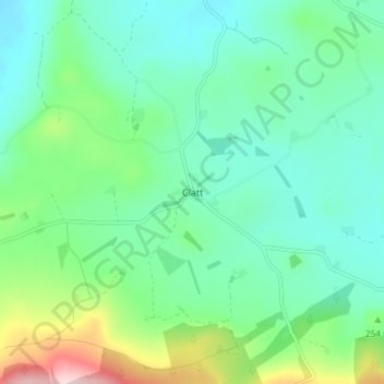 Mapa topográfico Clatt, altitud, relieve