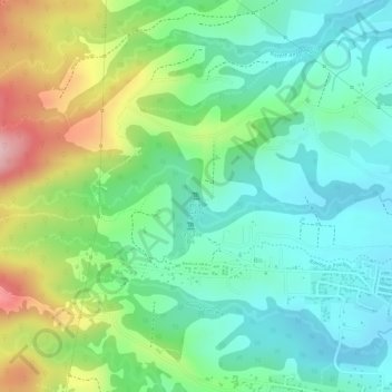 Mapa topográfico Cascade Grand Boucan, altitud, relieve