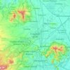 Mapa topográfico Cuautitlán Izcalli, altitud, relieve