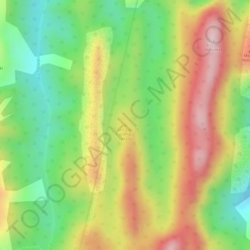 Mapa topográfico Serra do Espinhaço, altitud, relieve