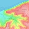 Mapa topográfico Beuzeval, altitud, relieve