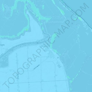 Mapa topográfico Boccasette, altitud, relieve