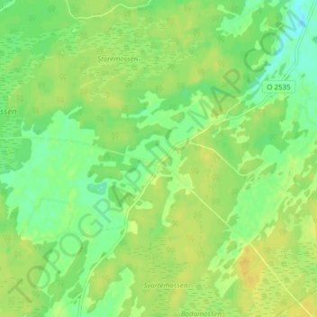 Mapa topográfico Frambo, altitud, relieve
