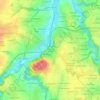 Mapa topográfico La Porte au Rocher, altitud, relieve