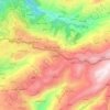 Mapa topográfico Bhamdoun, altitud, relieve