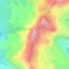 Mapa topográfico Cumbre Sur Nevado Santa Isabel, altitud, relieve