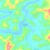 Mapa topográfico Bananal de Baixo, altitud, relieve