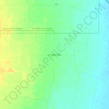 Mapa topográfico La Carbonada, altitud, relieve