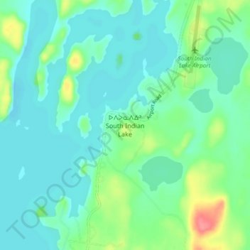 Mapa topográfico O-Pipon-Na-Piwin Cree Nation, altitud, relieve