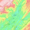 Mapa topográfico Jianshi, altitud, relieve