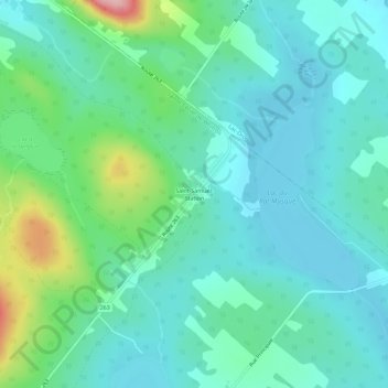 Mapa topográfico Saint-Samuel-Station, altitud, relieve
