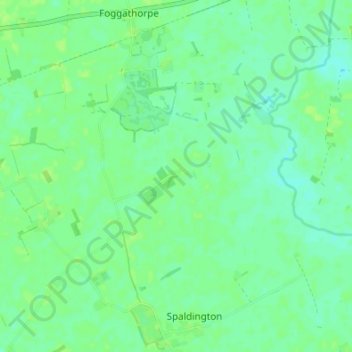 Mapa topográfico Gribthorpe, altitud, relieve