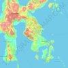 Mapa topográfico Southeast Sulawesi, altitud, relieve