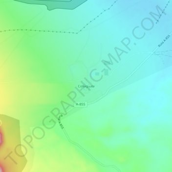 Mapa topográfico Collaguasi, altitud, relieve