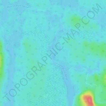 Mapa topográfico Lac Brûle-Neige, altitud, relieve
