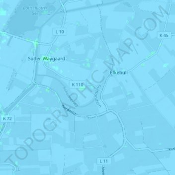 Mapa topográfico Bollhaus, altitud, relieve