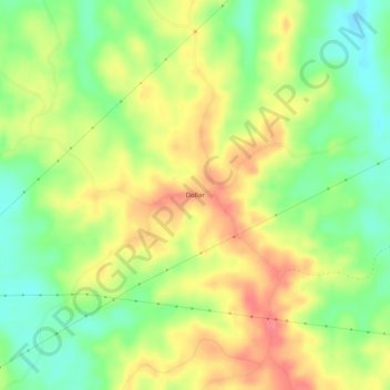 Mapa topográfico Dollar, altitud, relieve