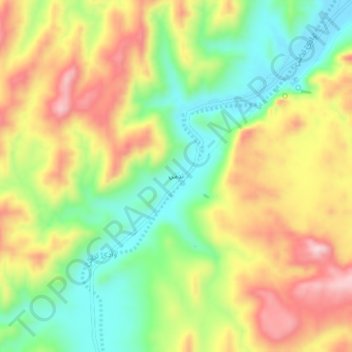 Mapa topográfico Tidemi, altitud, relieve