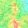 Mapa topográfico Aldridge, altitud, relieve