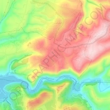 Mapa topográfico Arzai, altitud, relieve
