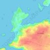 Mapa topográfico Poull Kansot, altitud, relieve