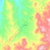 Mapa topográfico El Romeral, altitud, relieve