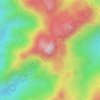 Mapa topográfico Serranía de Macuira, altitud, relieve