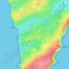 Mapa topográfico Bregoulou, altitud, relieve