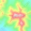 Mapa topográfico Cerro del Carmen, altitud, relieve
