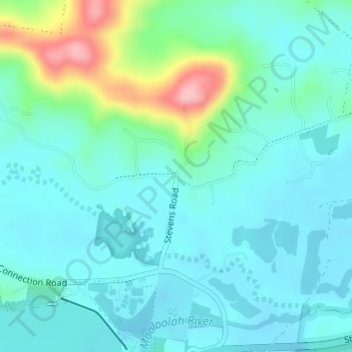 Mapa topográfico Glenview, altitud, relieve