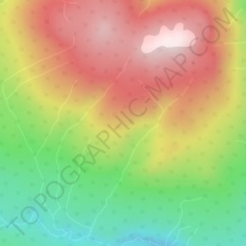 Mapa topográfico Skeena Mountains, altitud, relieve