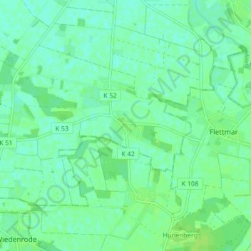 Mapa topográfico Hohnebostel, altitud, relieve