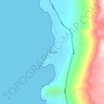 Mapa topográfico Chanavaya, altitud, relieve