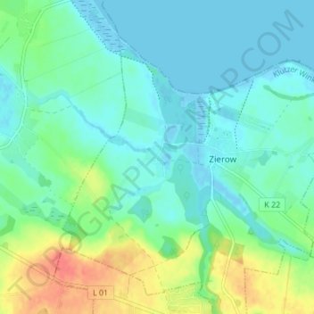 Mapa topográfico Eggerstorf, altitud, relieve