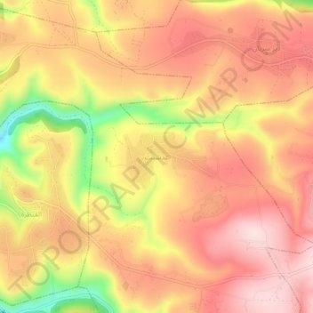 Mapa topográfico Aadchit, altitud, relieve