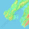 Mapa topográfico Wellington, altitud, relieve