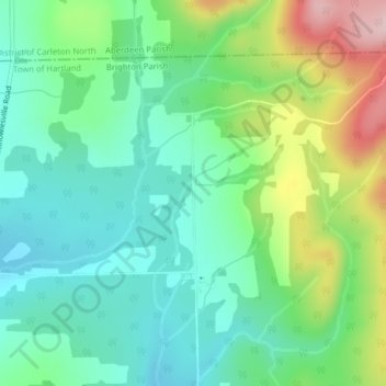 Mapa topográfico South Knowlesville, altitud, relieve